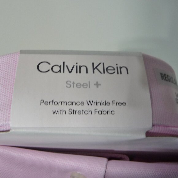 CALVIN KLEIN PINK DRESS SHIRT 14.5 - Picture 9 of 11
